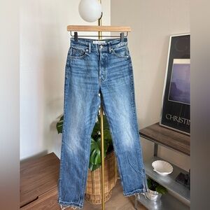 EB Denim Unraveled Two Split Straight-Leg Jeans